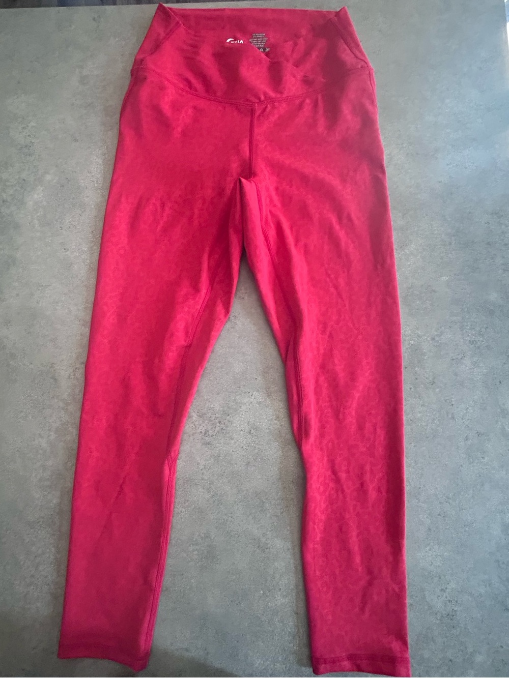 Legging zyia 6-8 ans rouge léopard